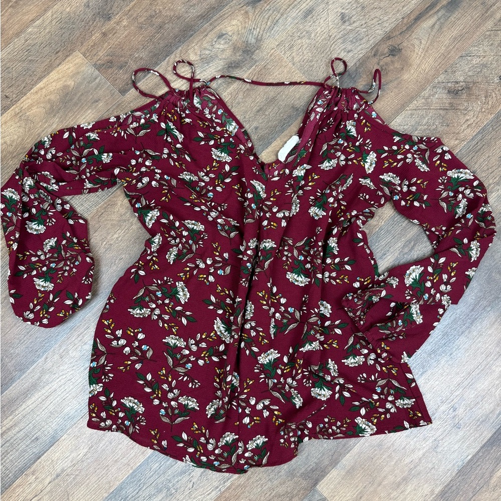 Floral Burgundy Women’s blouse